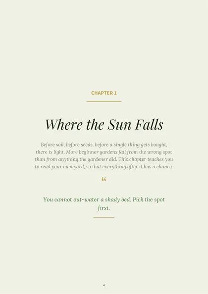 The opening page of Chapter 1, Where the Sun Falls